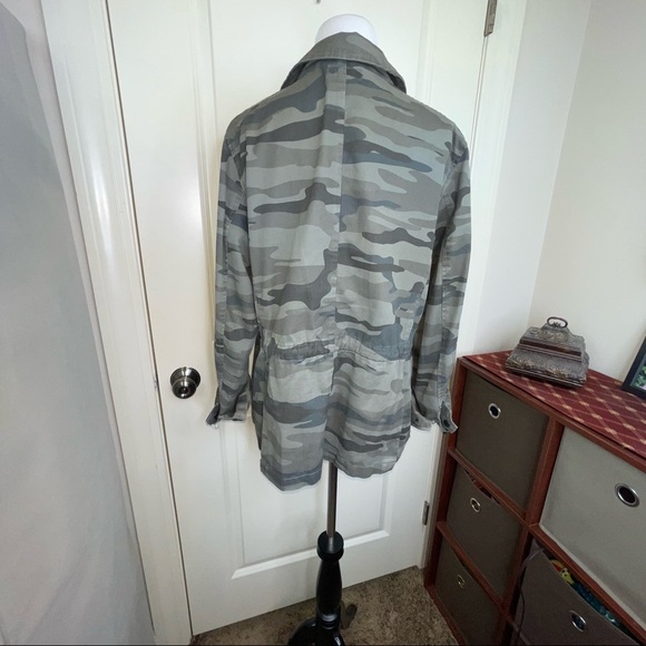 A New Approach Green Gray Camouflage Cotton Utility Jacket XL - Picture 8 of 16